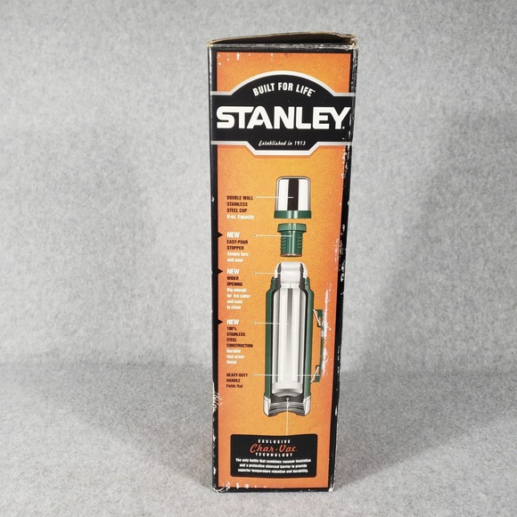 Stanley Classic Green Stainless Steel Vacuum Bottle 1.1 Quart 1 Lt Thermos Cup - Picture 11 of 15